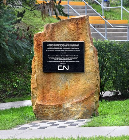 Plaque commémorative – Intronisation au temple de la renommée des Chemins de fer canadiens